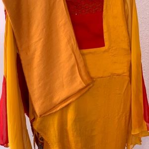 Indian   kurti with patiala pants n  dupatta